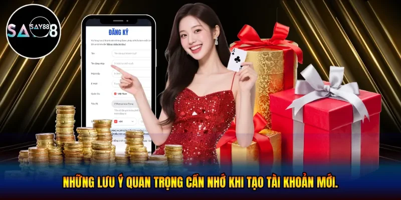Những lưu ý quan trọng cần nhớ khi tạo tài khoản mới.
